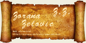 Zorana Zelović vizit kartica